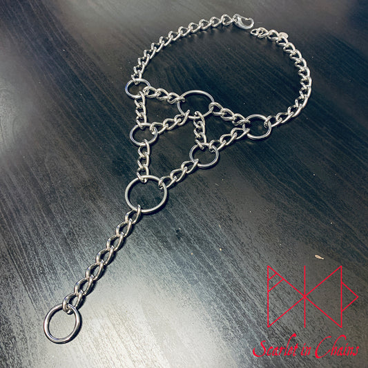 Micro Summoner necklace choker stainless steel jewellery goth shown flat, goth choker, alternative collar, stainless steel jewellery, goth jewellery, event jewellery. Goth Necklace, Stainless Steel Necklace, Event Necklace, witch jewellery, witch necklace, witchy necklace, witchy jewellery