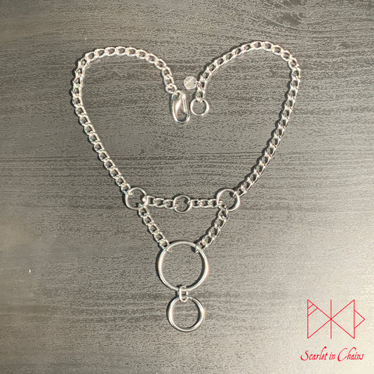 Mini Ritual necklace choker stainless steel jewellery goth shown Flat