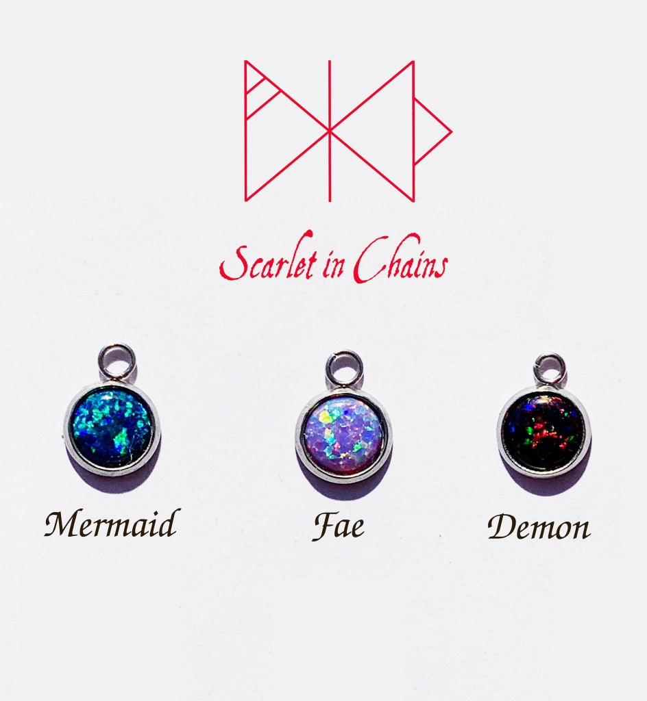 Synthetic Opal Kitten day collar showing colour options