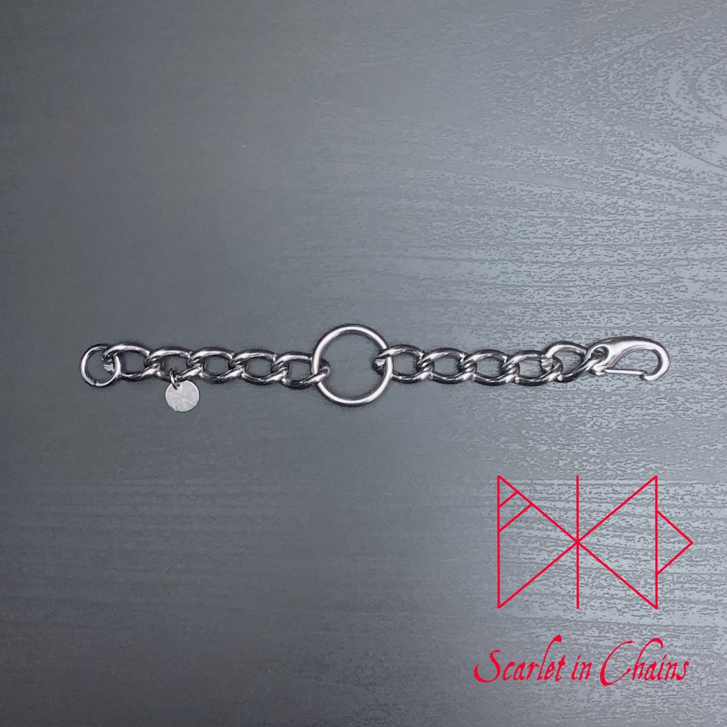 Luna Anklet - Stainless Steel Ankle Cuff - Shown Flat