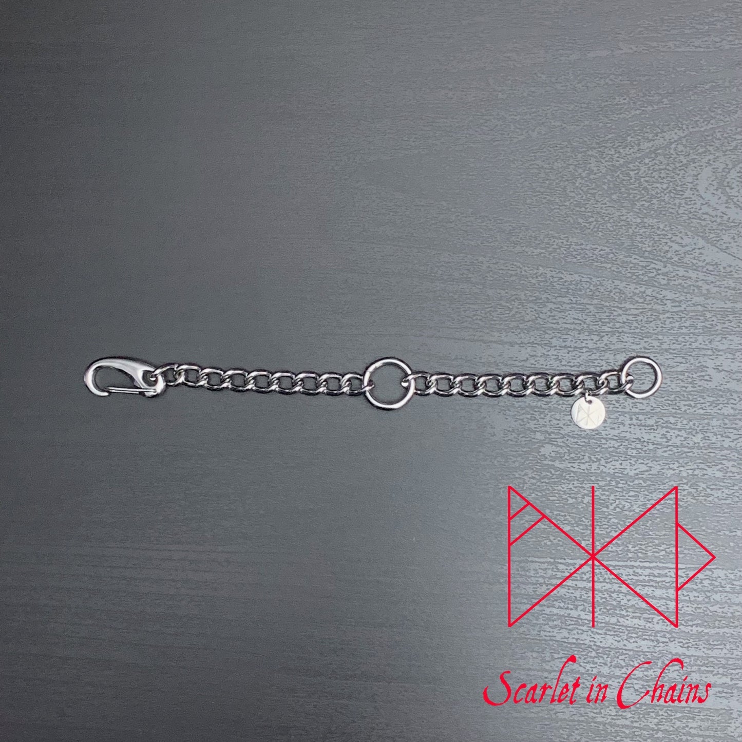 Mini Luna Anklet - Stainless Steel Ankle Cuff - Shown Flat