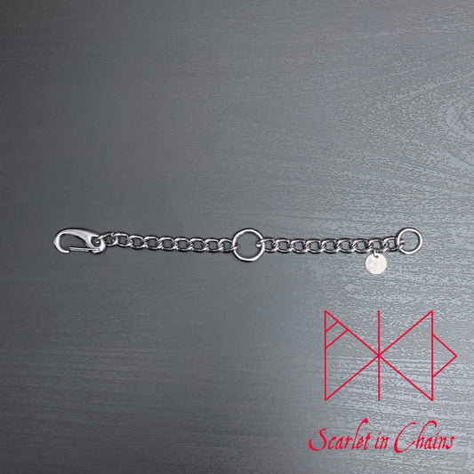 Mini Luna Wrist Cuff - Stainless Steel Wrist Cuff - Stainless Steel Bracelet - O Ring Cuff - Shown Flat