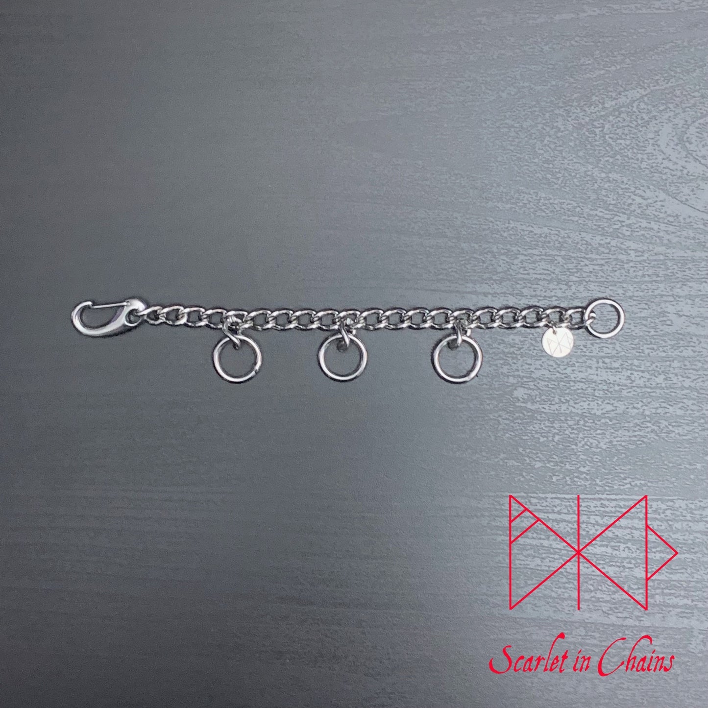 Single Mini Valkyrie Cuff - Stainless Steel Cuff - Stainless Steel Bracelet - Shown Flat