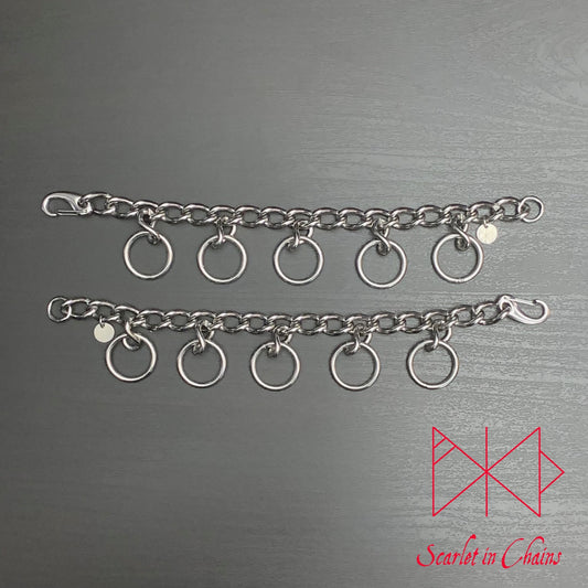Mini Valkyrie Anklets - Stainless Steel Anklets - Shown Flat