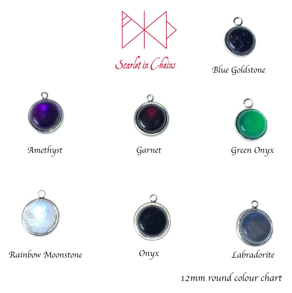 Crystal Options 12mm Round, goth choker alternative collar stainless steel jewellery, goth jewellery, event jewellery. Goth Necklace, Stainless Steel Necklace, Event Necklace, goth bracelet, goth cuff, stainless steel bracelet, stainless steel cuff, goth anklet, stainless steel anklet