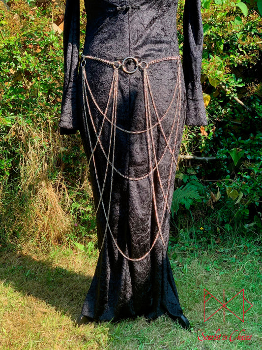 Vampiress Stainless Steel Chain Skirt Showing Front View