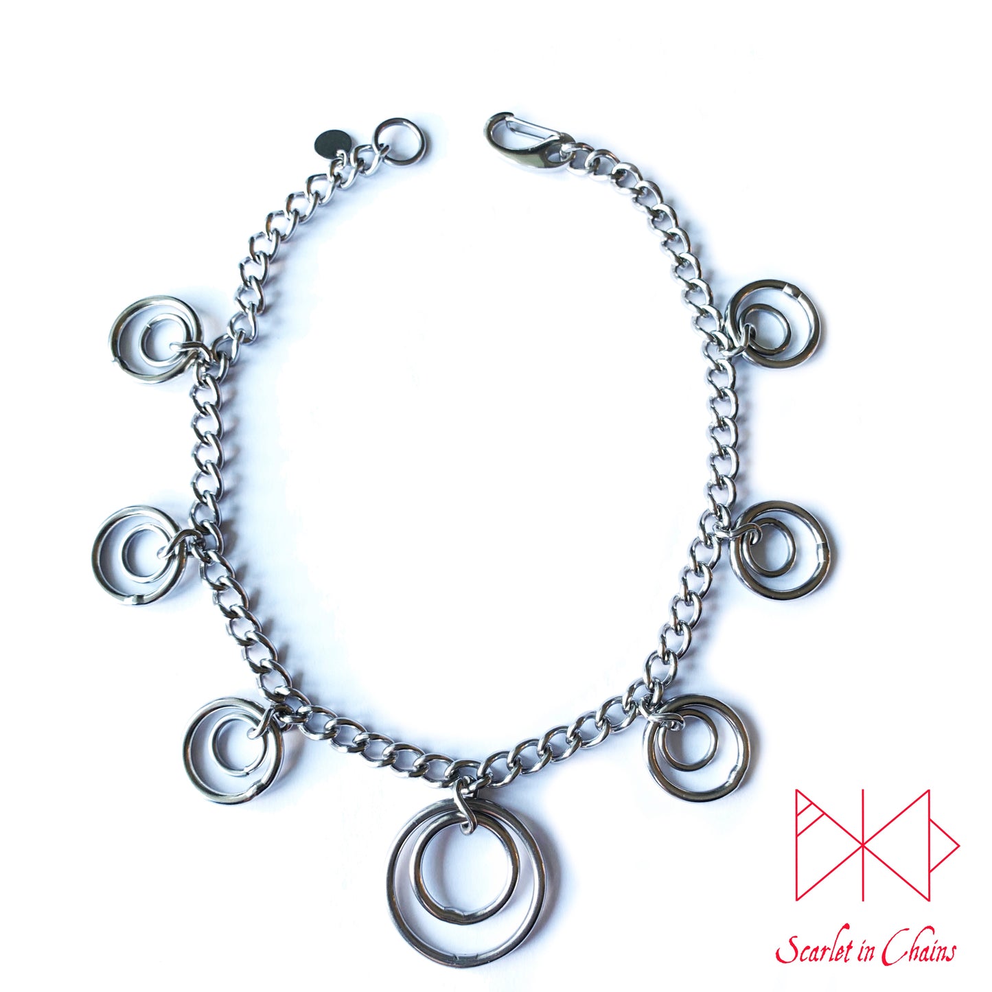 Valkyrie Eclipse Mini Collar shown flat, made from 304 Stainless Steel