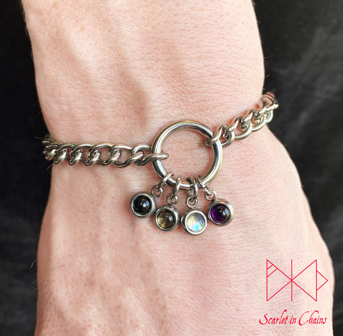 Stainless steel Pride cuff - Pride bracelet - Trans pride bracelet - Bisexual jewellery - coming out gift - LGBTQ+ jewellery - NB pride Shown Warn Asexual