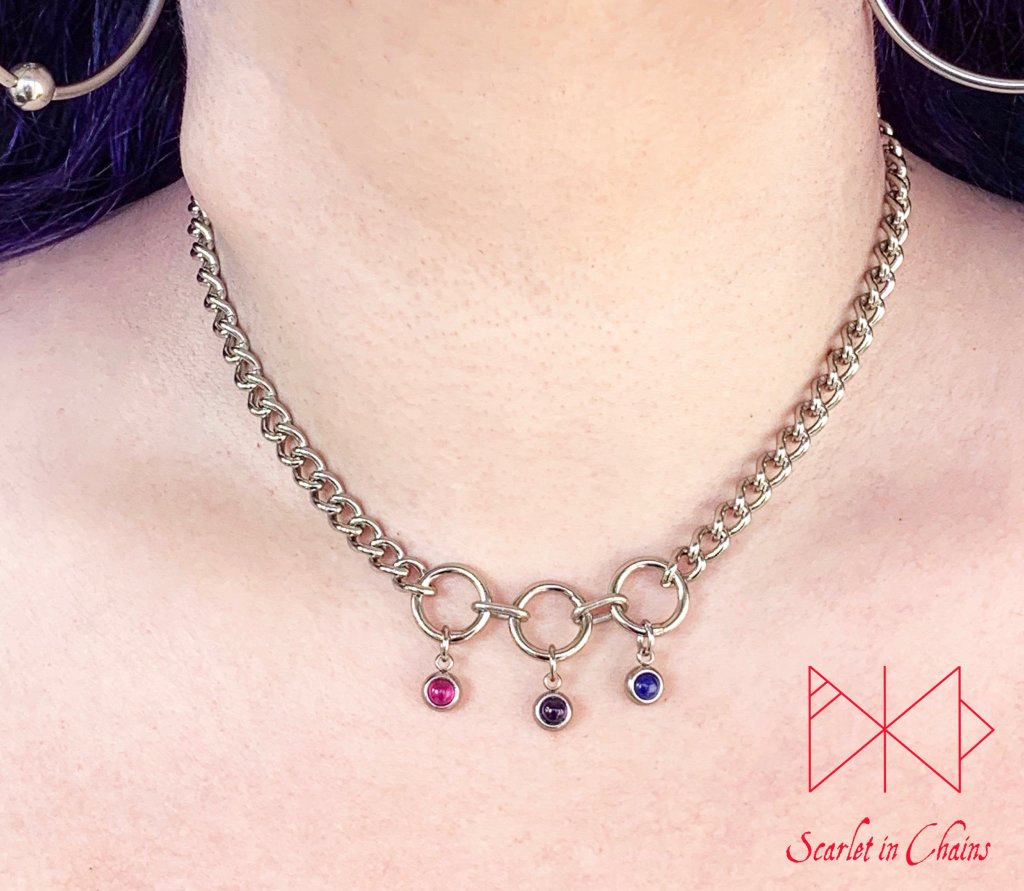 Pride Necklace stainless steel - LGBTQ+ - Trans Pride jewellery - Bisexual necklace - Asexual jewellery - Pride - Non Binary necklace - Pan Shown Warn Bi Bisexual
