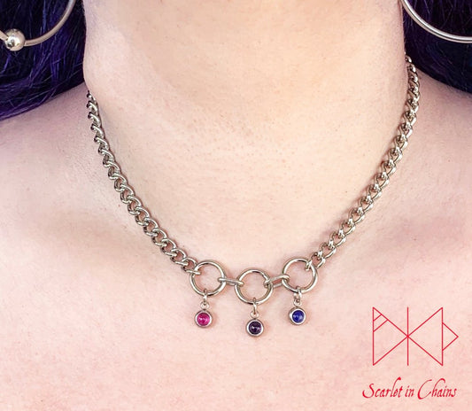 Pride Necklace stainless steel - LGBTQ+ - Trans Pride jewellery - Bisexual necklace - Asexual jewellery - Pride - Non Binary necklace - Pan Shown Warn Bi Bisexual