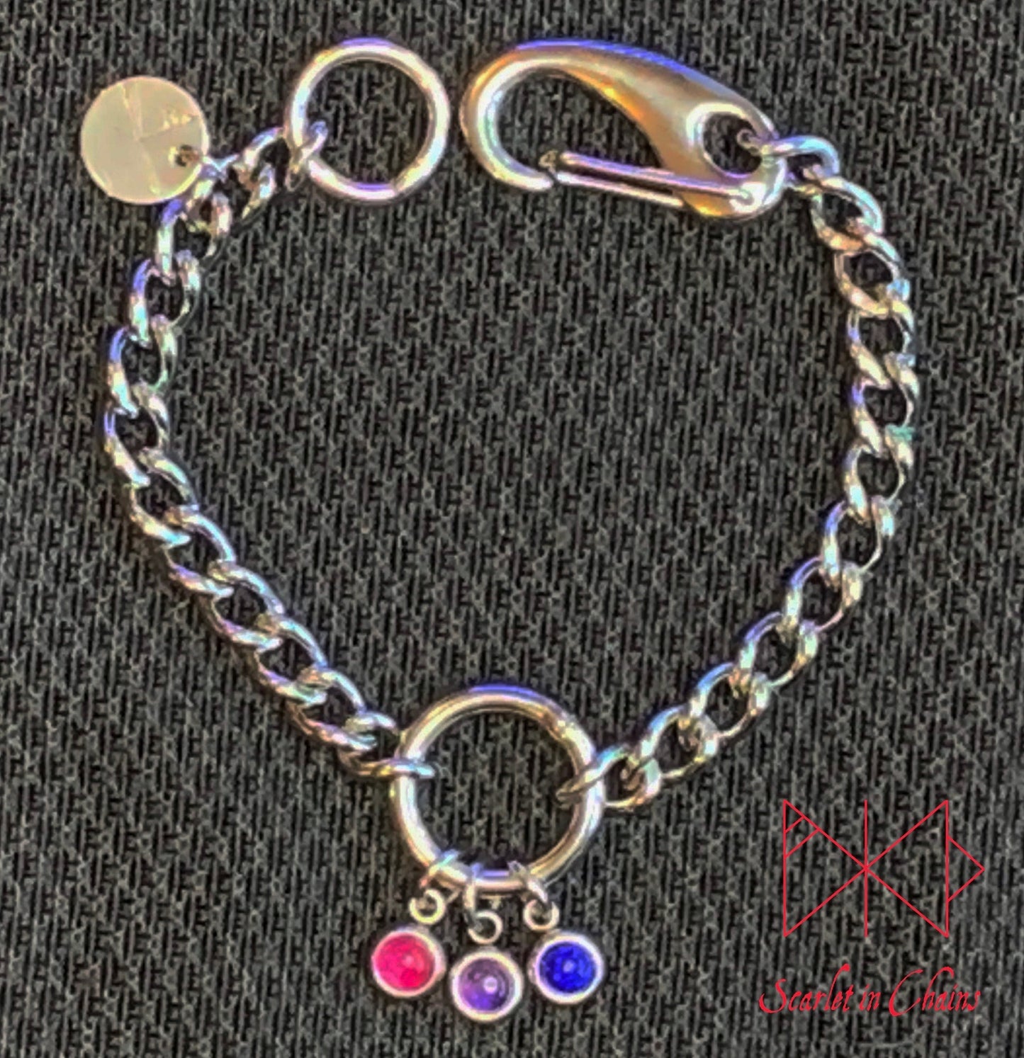 Stainless steel Pride cuff - Pride bracelet - Trans pride bracelet - Bisexual jewellery - coming out gift - LGBTQ+ jewellery - NB pride Shown Flat Bi Bisexual Edit alt text