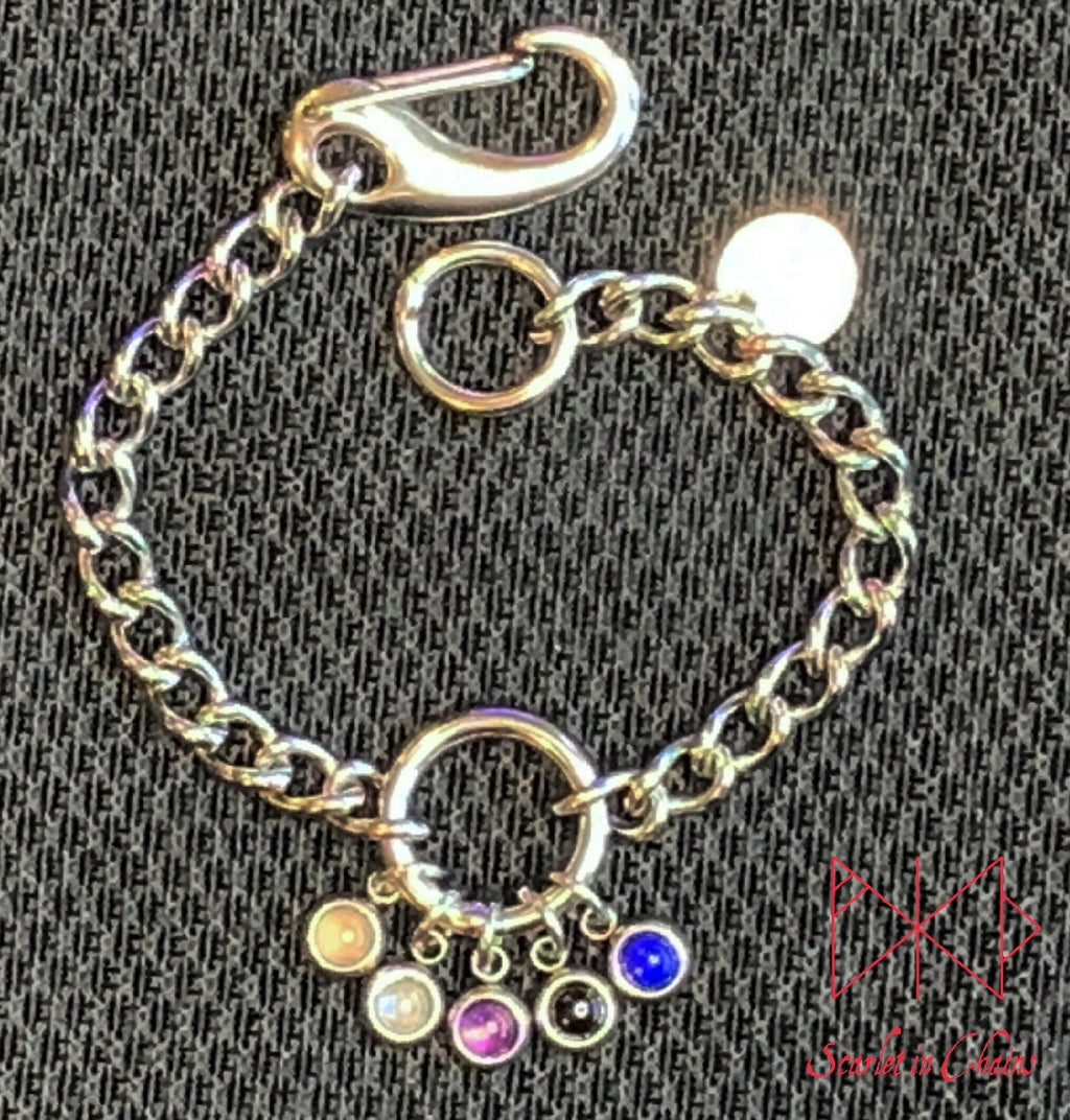 Stainless steel Pride cuff - Pride bracelet - Trans pride bracelet - Bisexual jewellery - coming out gift - LGBTQ+ jewellery - NB pride Shown Flat Fluid Genderfluid Edit alt text