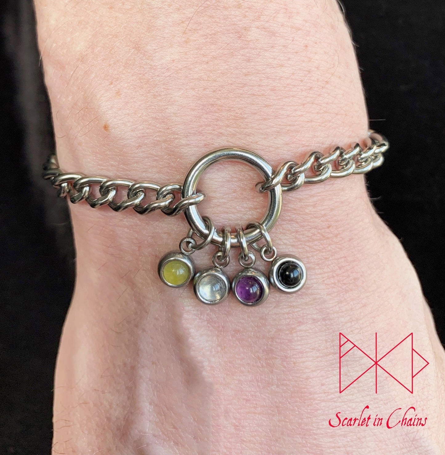 Stainless steel Pride cuff - Pride bracelet - Trans pride bracelet - Bisexual jewellery - coming out gift - LGBTQ+ jewellery - NB pride Shown Warn NB Nonbinary