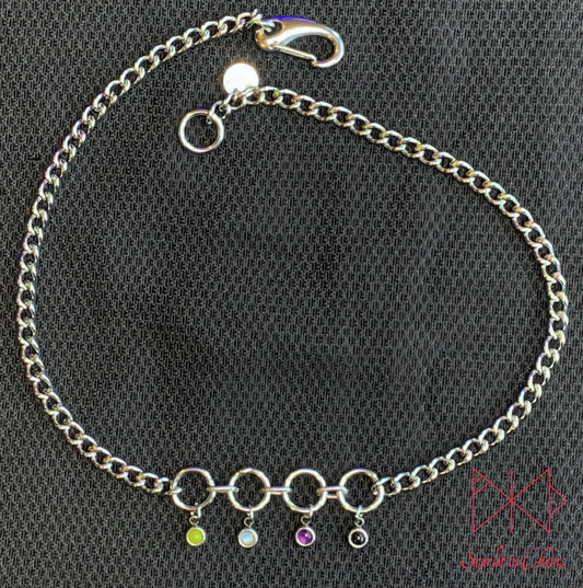 Pride Necklace stainless steel - LGBTQ+ - Trans Pride jewellery - Bisexual necklace - Asexual jewellery - Pride - Non Binary necklace - Pan Shown Flat NB Nonbinary