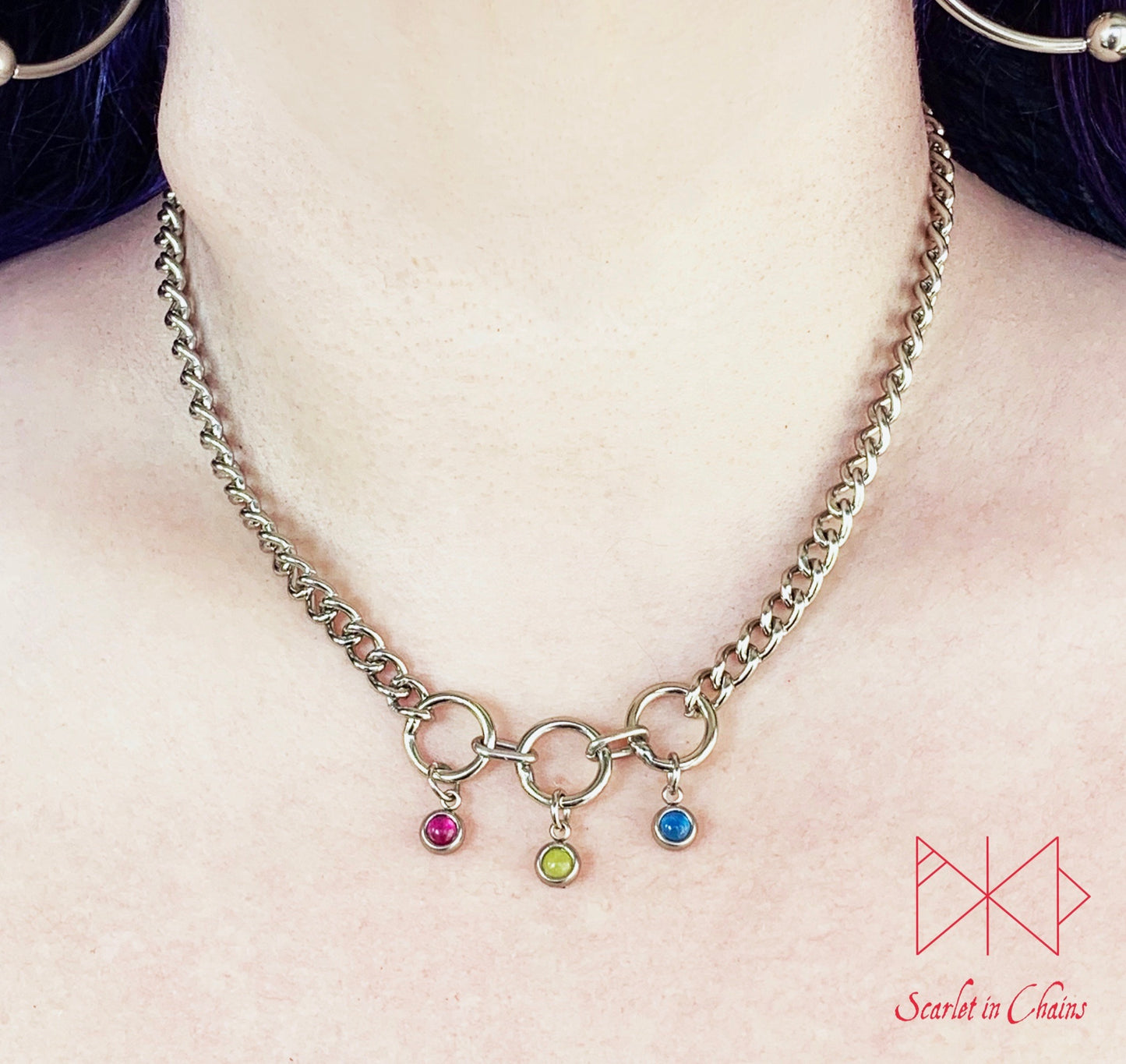 Pride Necklace stainless steel - LGBTQ+ - Trans Pride jewellery - Bisexual necklace - Asexual jewellery - Pride - Non Binary necklace - Pan Shown Warn Pan Pansexual