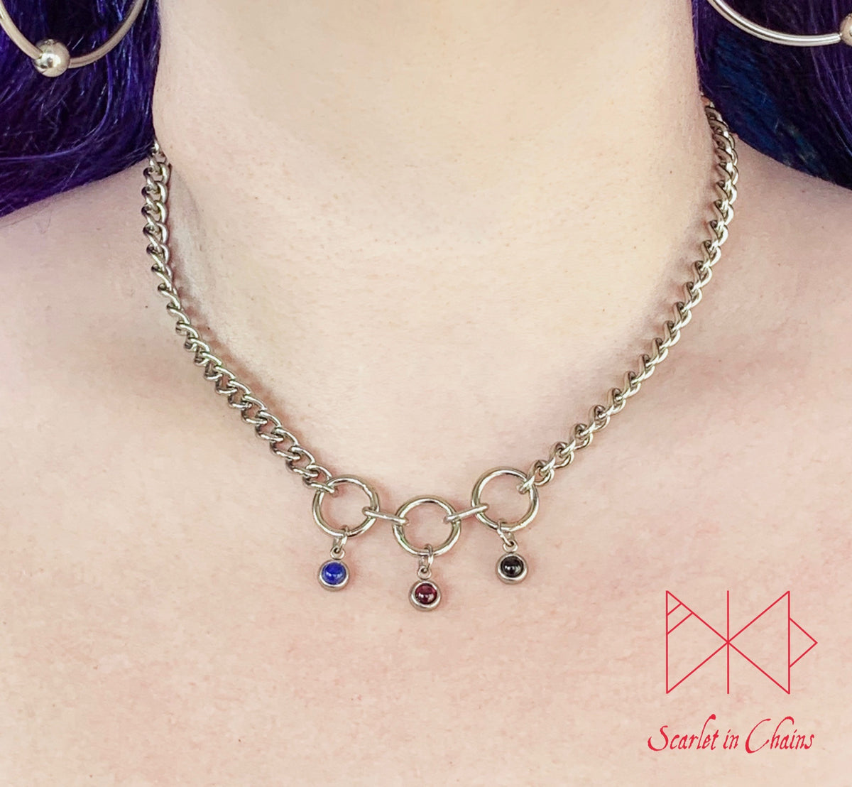 Pride Necklace stainless steel - LGBTQ+ - Trans Pride jewellery - Bisexual necklace - Asexual jewellery - Pride - Non Binary necklace - Pan Shown Warn Polyamorous
