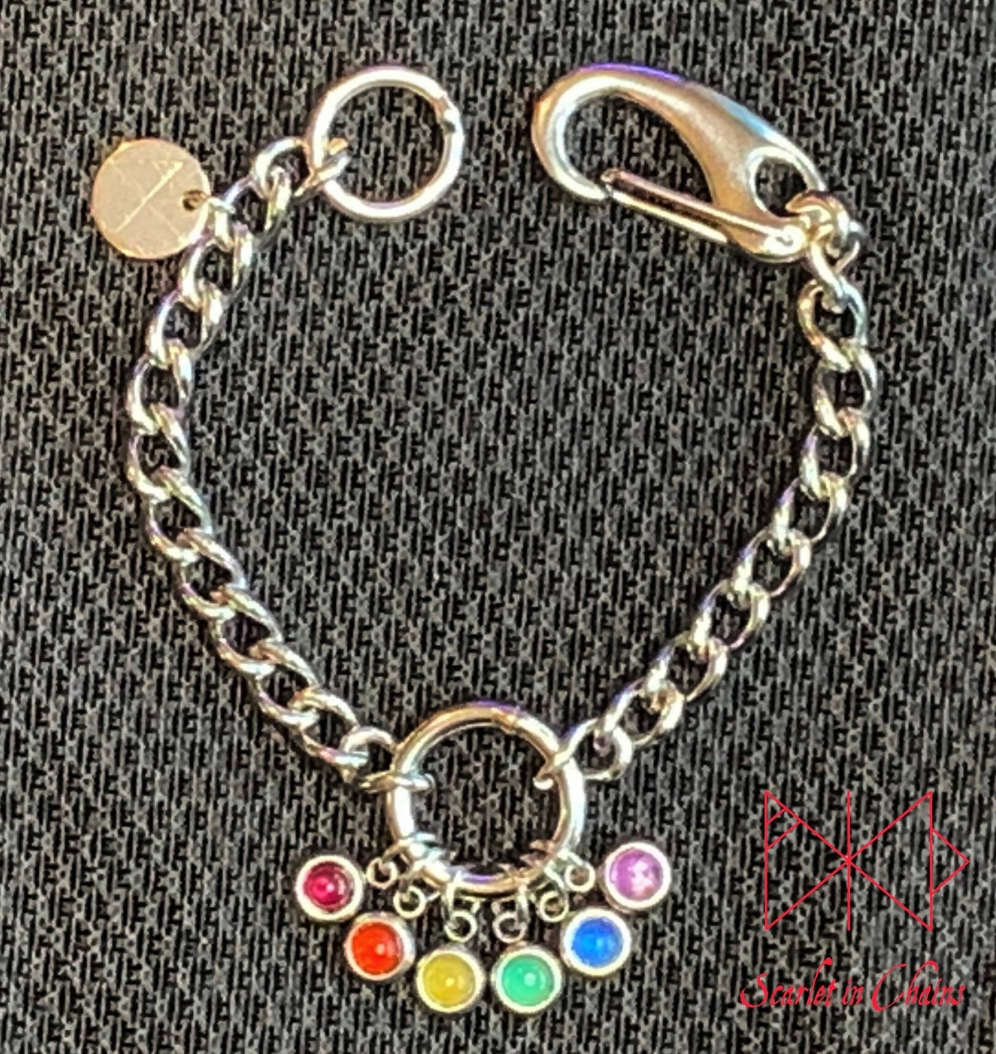 Stainless steel Pride cuff - Pride bracelet - Trans pride bracelet - Bisexual jewellery - coming out gift - LGBTQ+ jewellery - NB pride Shown Flat Rainbow Pride Edit alt text