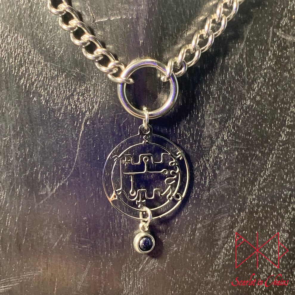 Crystal Stolas Sigil Necklace – Scarlet in Chains