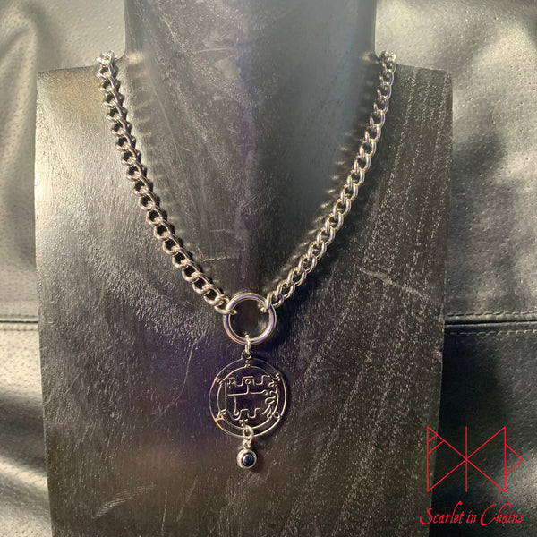 Crystal Stolas Sigil Necklace – Scarlet in Chains