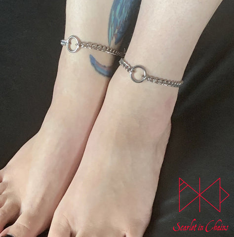 Micro luna anklets worn made from stainless steel
