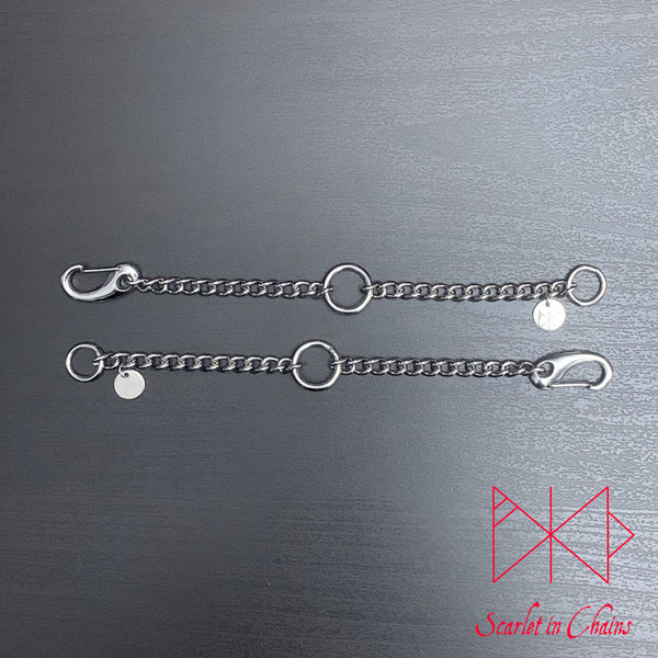 Micro luna anklets made from stainless steel - shown Flat