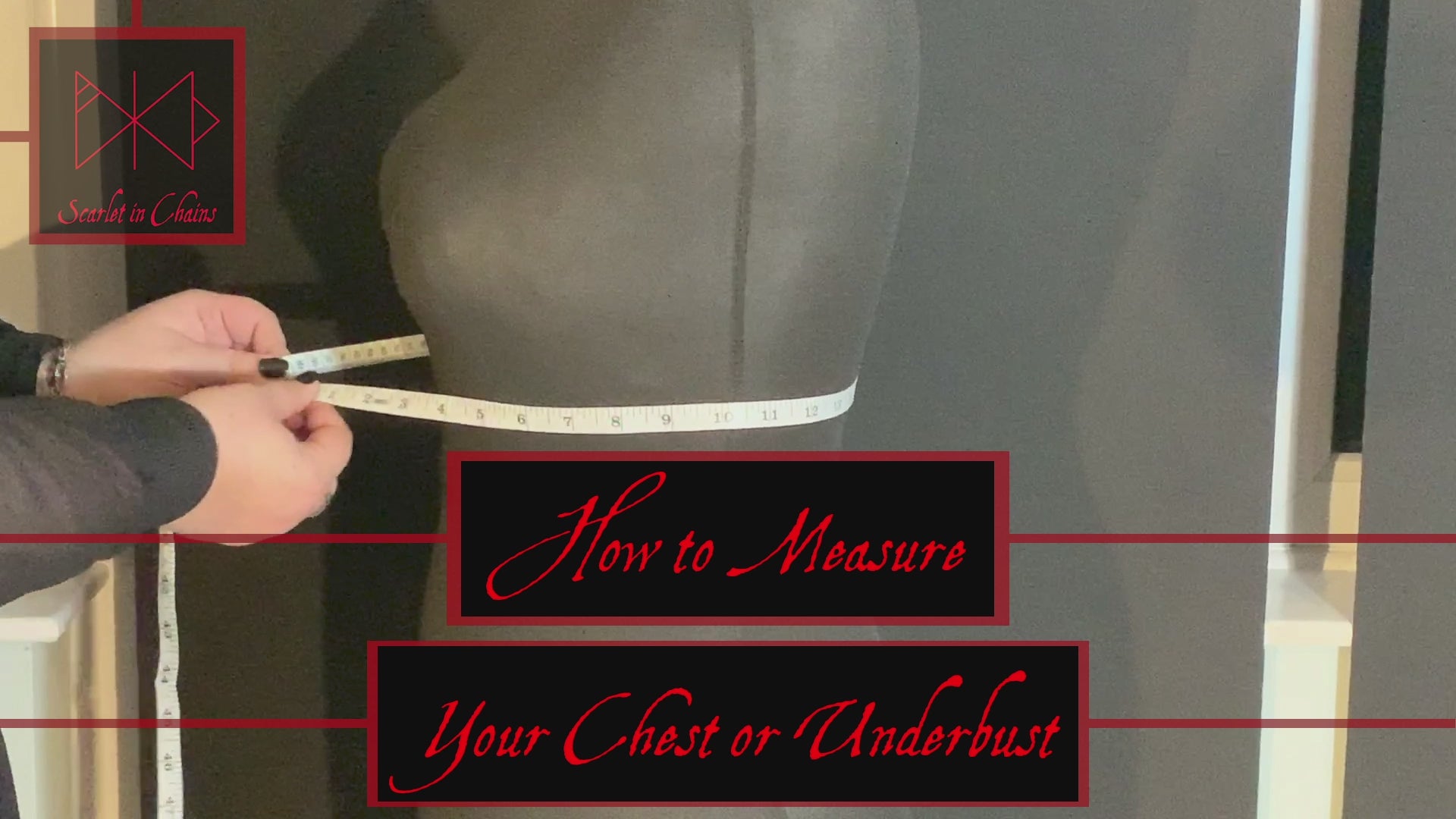 How to Measure your Underbust or Chest Video, Goth Jewellery, Alternative Jewellery, Witch Jewellery, Occult Jewellery, Harness, Stainless Steel Jewellery, Body Chains