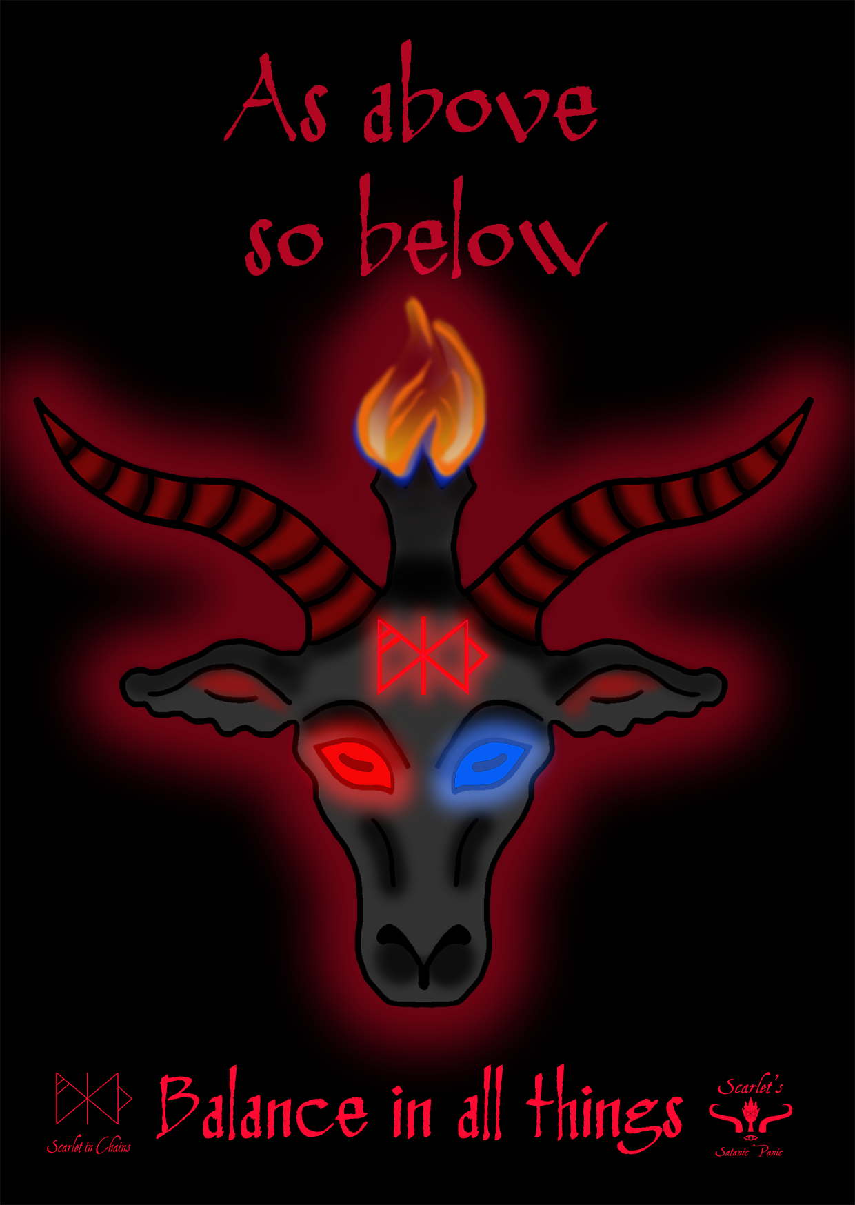 Baphomet Art card showing design