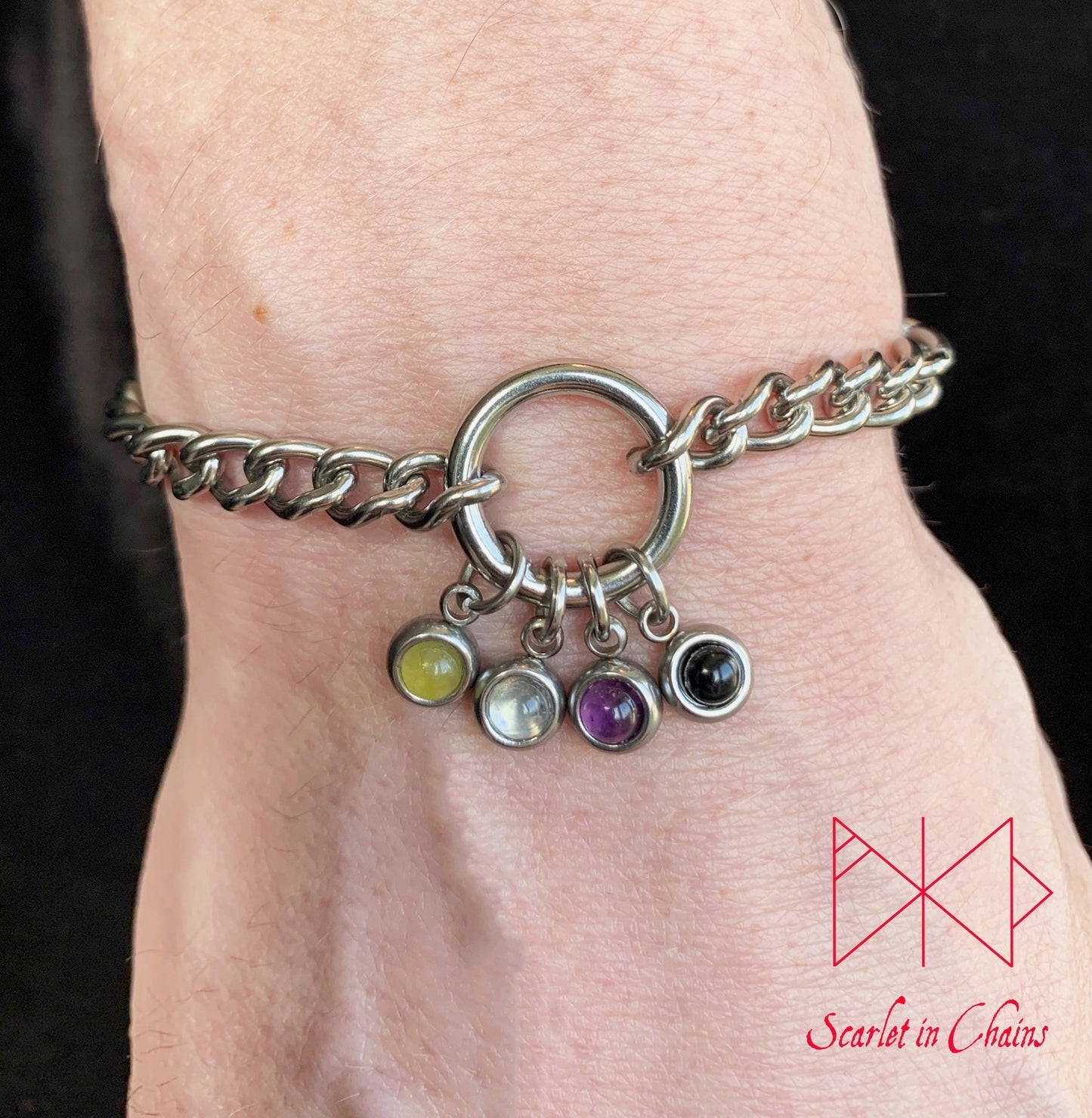 Stainless steel Pride cuff - Pride bracelet - Trans pride bracelet - Bisexual jewellery - coming out gift - LGBTQ+ jewellery - NB pride Shown Warn NB Nonbinary