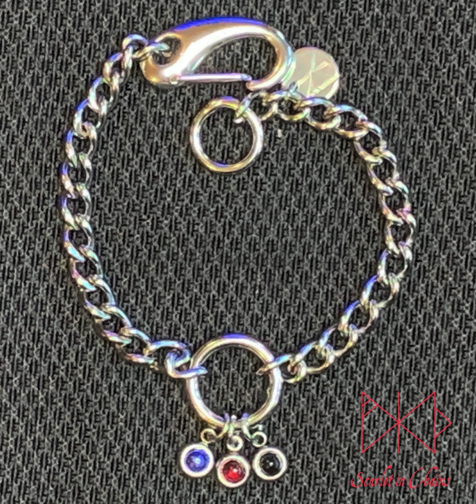 Stainless steel Pride cuff - Pride bracelet - Trans pride bracelet - Bisexual jewellery - coming out gift - LGBTQ+ jewellery - NB pride Shown Flat Polyamorous  Edit alt text