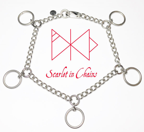 flat shot of the mystic choker with stainless steel clip